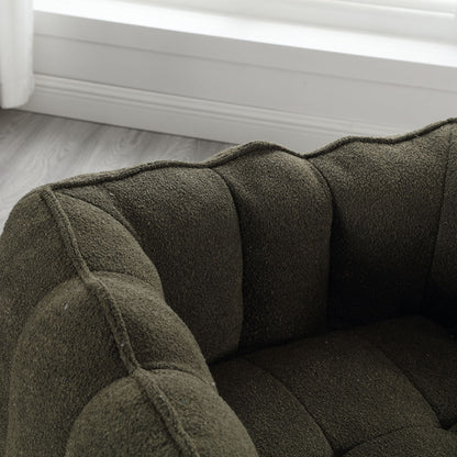 Soft Bean Bag Chair With High Resilient Foam (Chips) - Olive Green