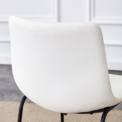 (Set of 4) Classic Chairs, A Stylish Seat Perfect For Modern Minimalist And Industrial Style Environments - White