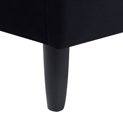 Aspen - King Vertical Tufted Headboard Platform Bed Set - Anthracite Black