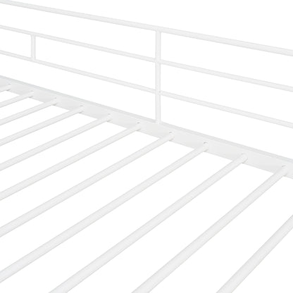 Twin Size Loft Bed With Desk And Shelves - White