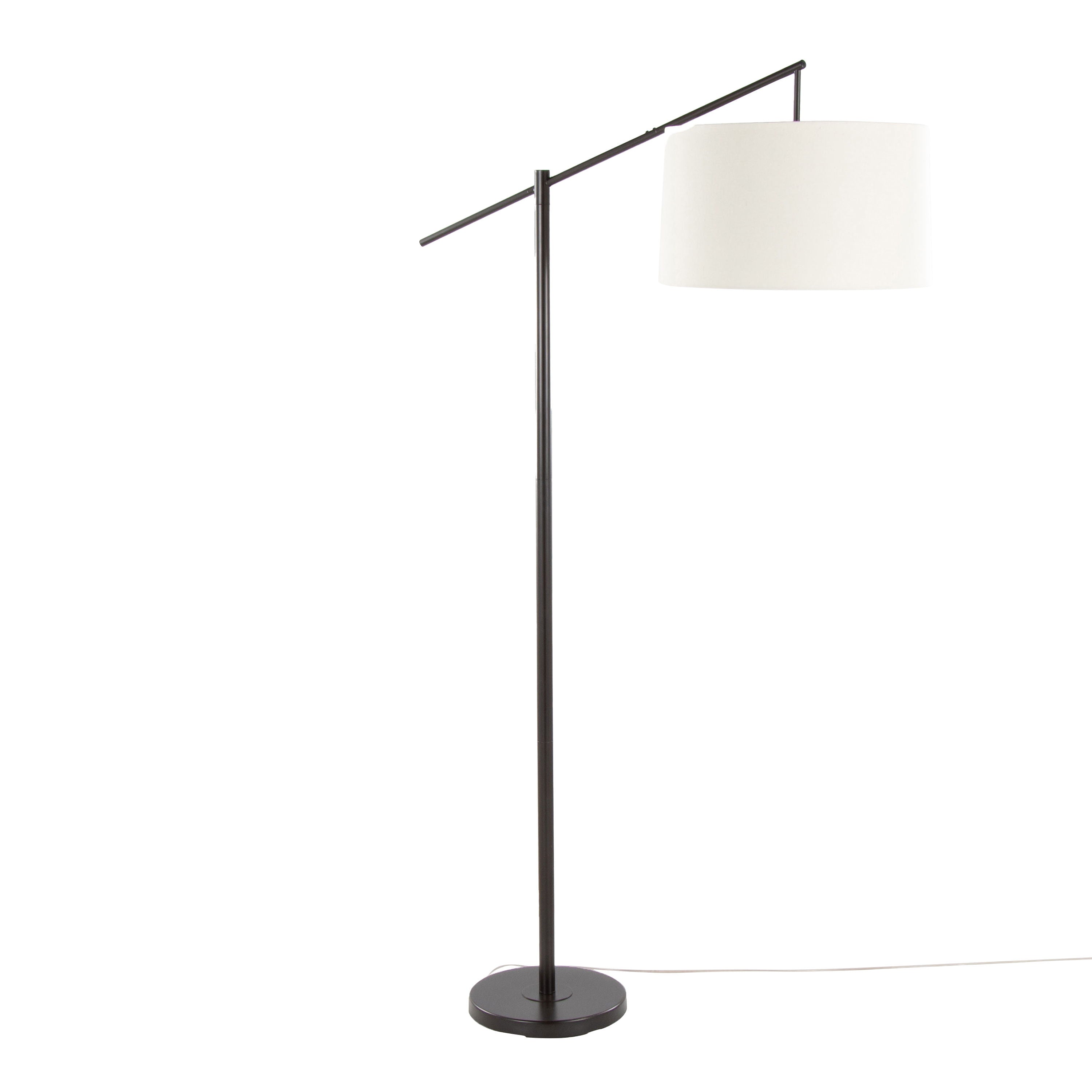 Casper - Contemporary Floor Lamp - Oil Bronze / Natural
