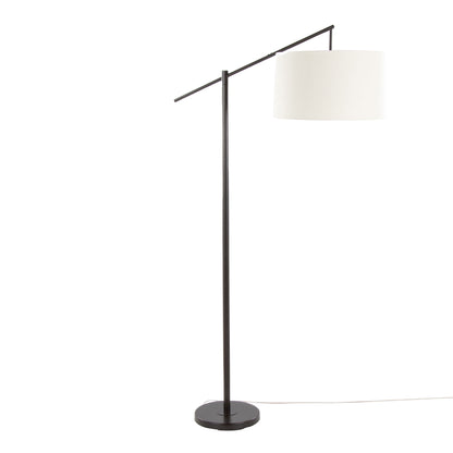Casper - Contemporary Floor Lamp - Oil Bronze / Natural
