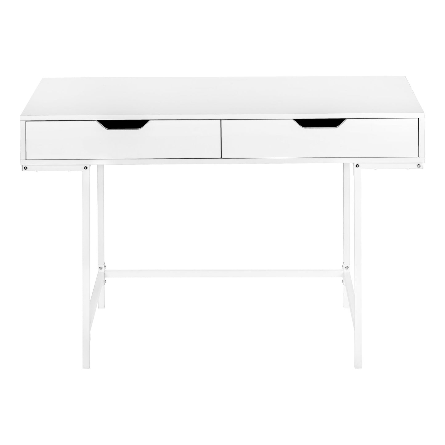 Computer Desk For Home Office, Laptop, Storage Drawers, Versatile Placement - White
