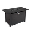 Outdoor Fire Pit Table With Lid - Black