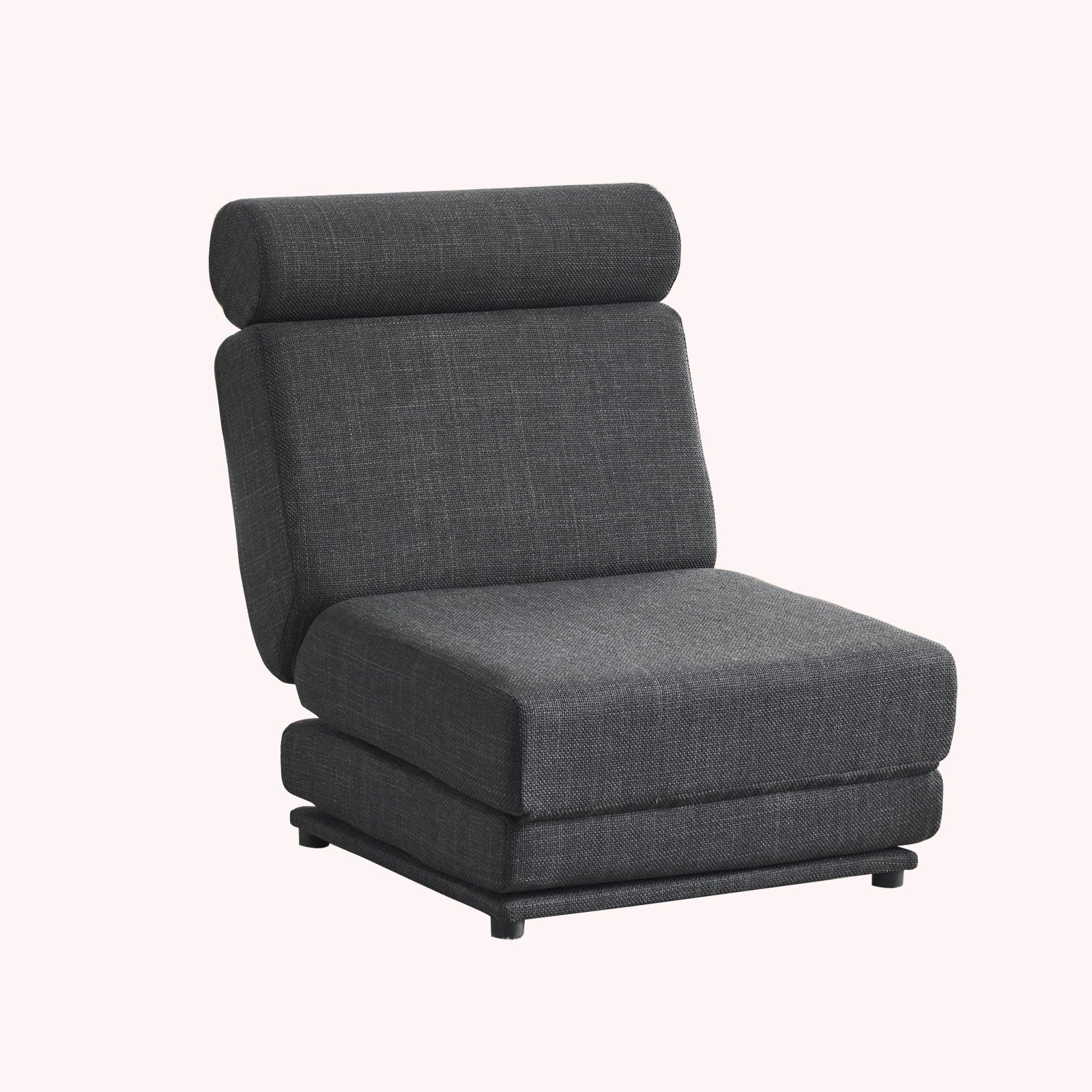 Single Sofa Chair Foldable Single Sofa Bed With Pillow, Portable Foldable Sofa Bed, Leisure Sofa Chair, Easy To Store, Made Of Breathable And Wearable Linen - Dark Gray