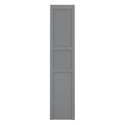 Full Size Murphy Wall Bed & Shelves - Gray