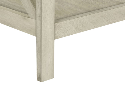Accent End Table, 2 Tier, Storage Drawer, Transitional - White