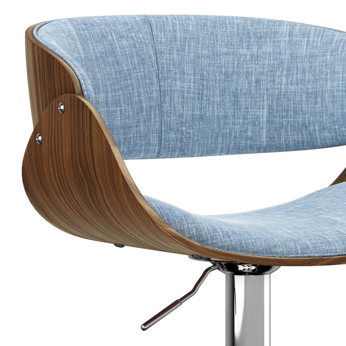 Amery - Adjustable Swivel Bar Stool - Denim Blue