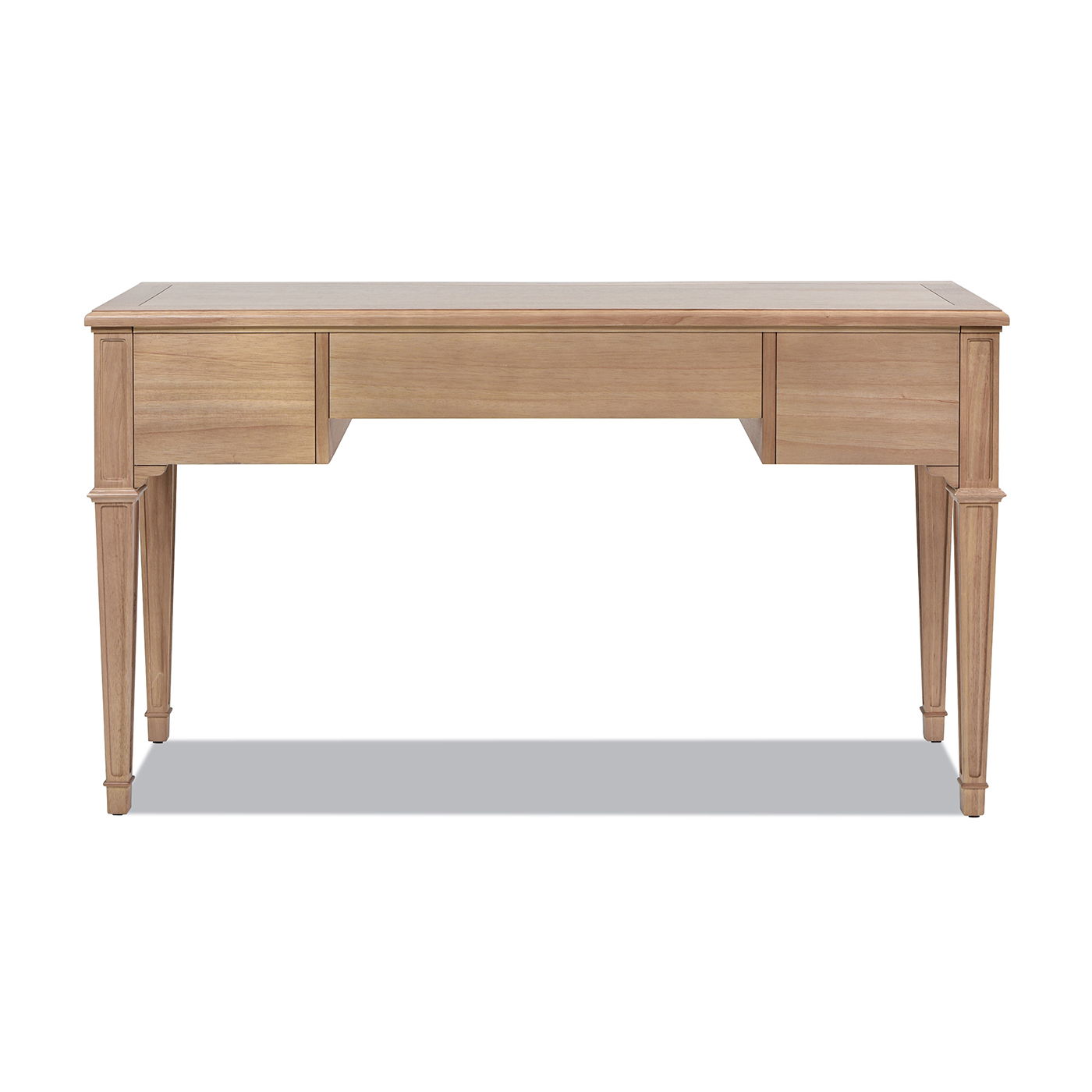 Dauphin - 3 Drawer Executive Desk - Natural Brown