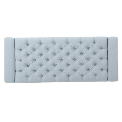 Stylish Guernsey Ottoman With Storage Function - Light Sky