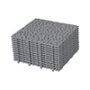 Interlocking Deck Tiles Plastic Waterproof Outdoor All Weather Anti-Slip Bathroom Shower Balcony Porch Strong Weight Capacity Upto 440 Lbs, Pebble Stone Pattern Pack Of 12 - Gray