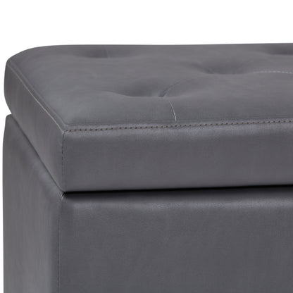 Hamilton - Storage Ottoman - Stone Gray