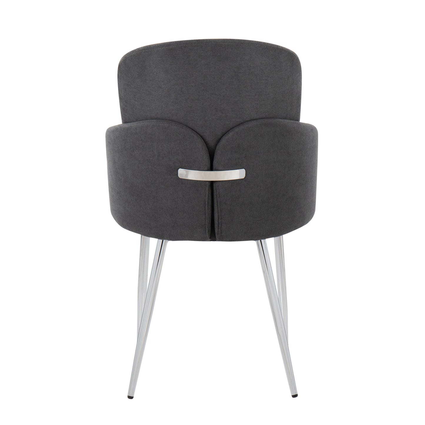 Dahlia - Contemporary Dining Chair (Set of 2) - Gray / Chrome