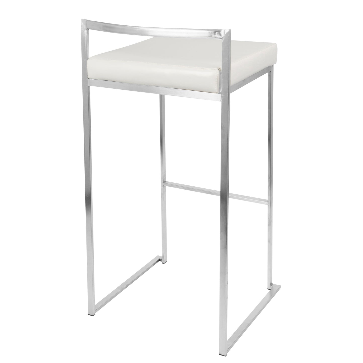 Fuji - Contemporary Stackable Barstool (Set of 2) - White