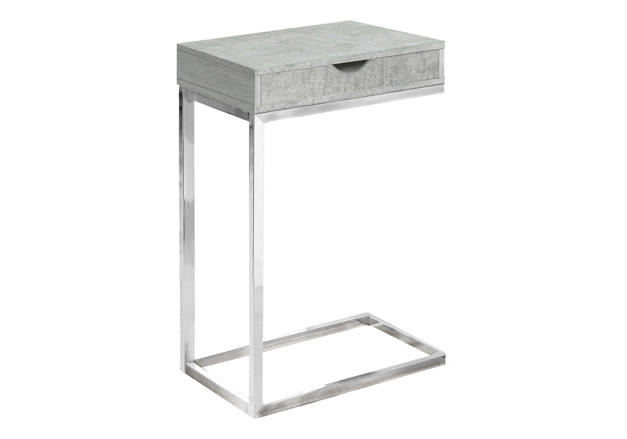Accent Table, C - Shaped Contemporary And Modern - Gray