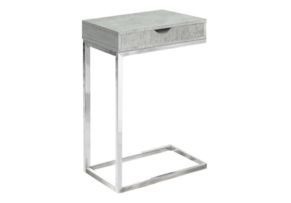 Accent Table, C - Shaped Contemporary And Modern - Gray