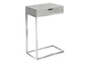 Accent Table, C - Shaped Contemporary And Modern - Gray