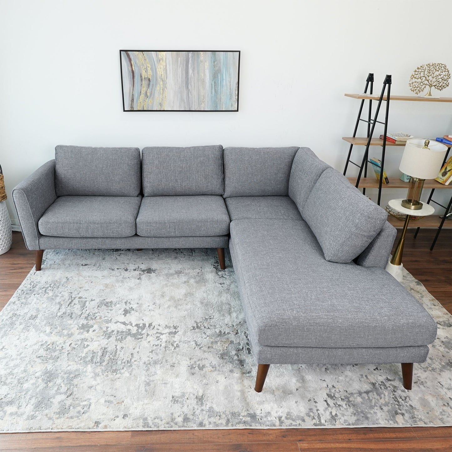 Benson - Sectional Sofa Right Facing Chaise - Gray