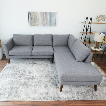 Benson - Sectional Sofa Right Facing Chaise - Gray