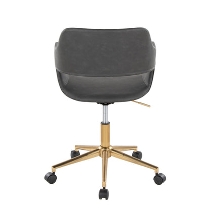 Margarite - Contemporary Task Chair - Gold / Gray