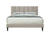 Queen Sized Squares Bed With USB - Light Gray