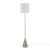 Cone - Contemporary Floor Lamp - Nickel / White