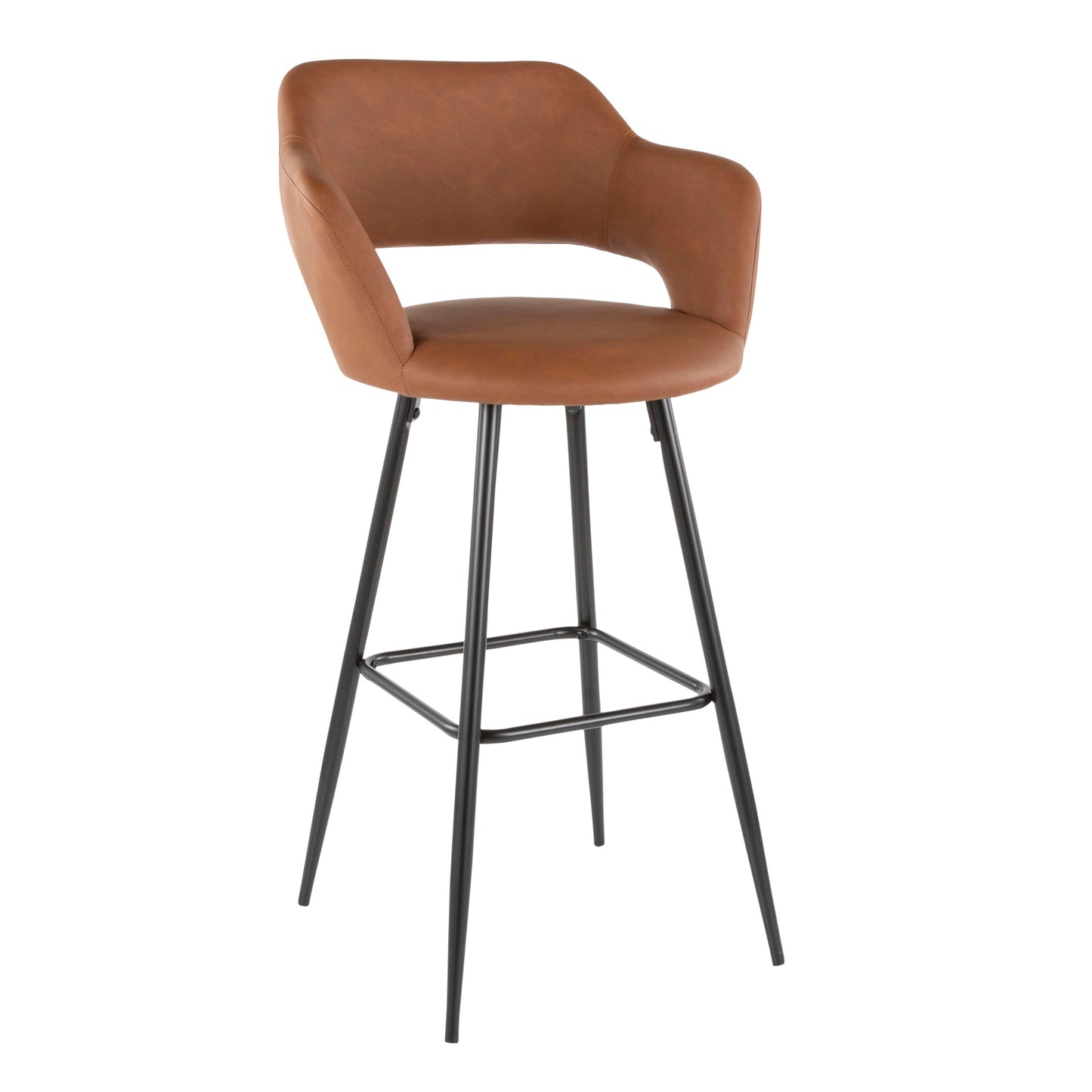 Margarite - Contemporary Barstool (Set of 2) - Black / Brown