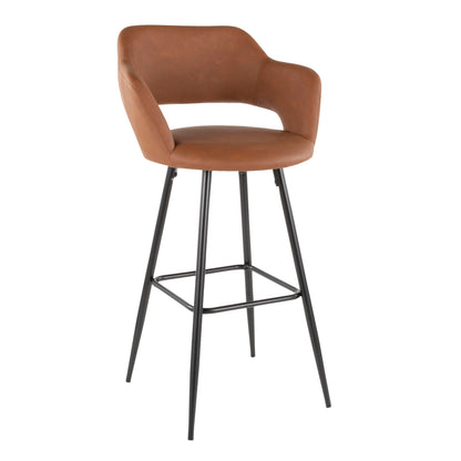 Margarite - Contemporary Barstool (Set of 2) - Black / Brown