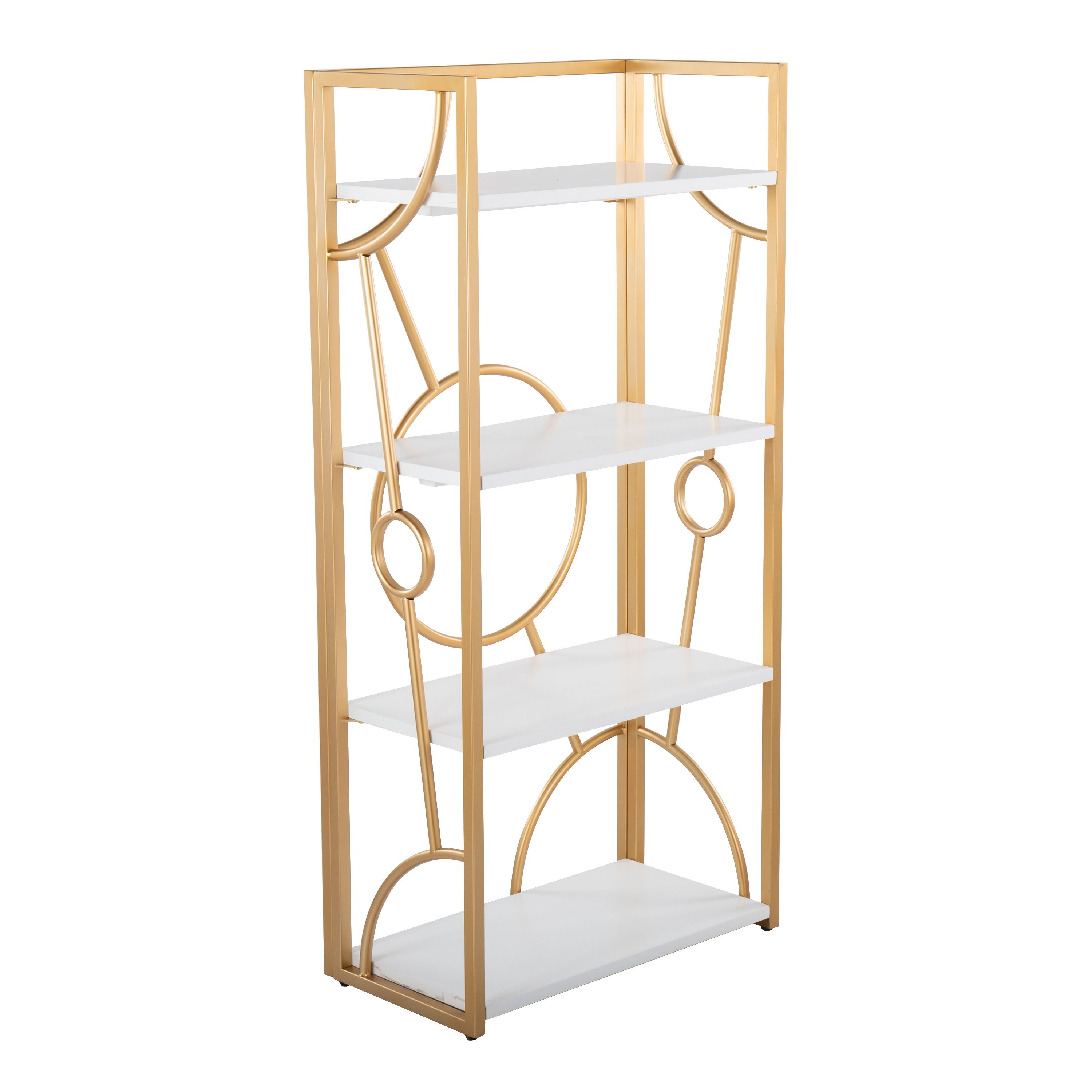 Constellation - Contemporary Bookcase - Gold / White