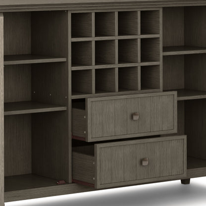 Bedford - Sideboard Buffet And Wine Rack - Farmhouse Gray
