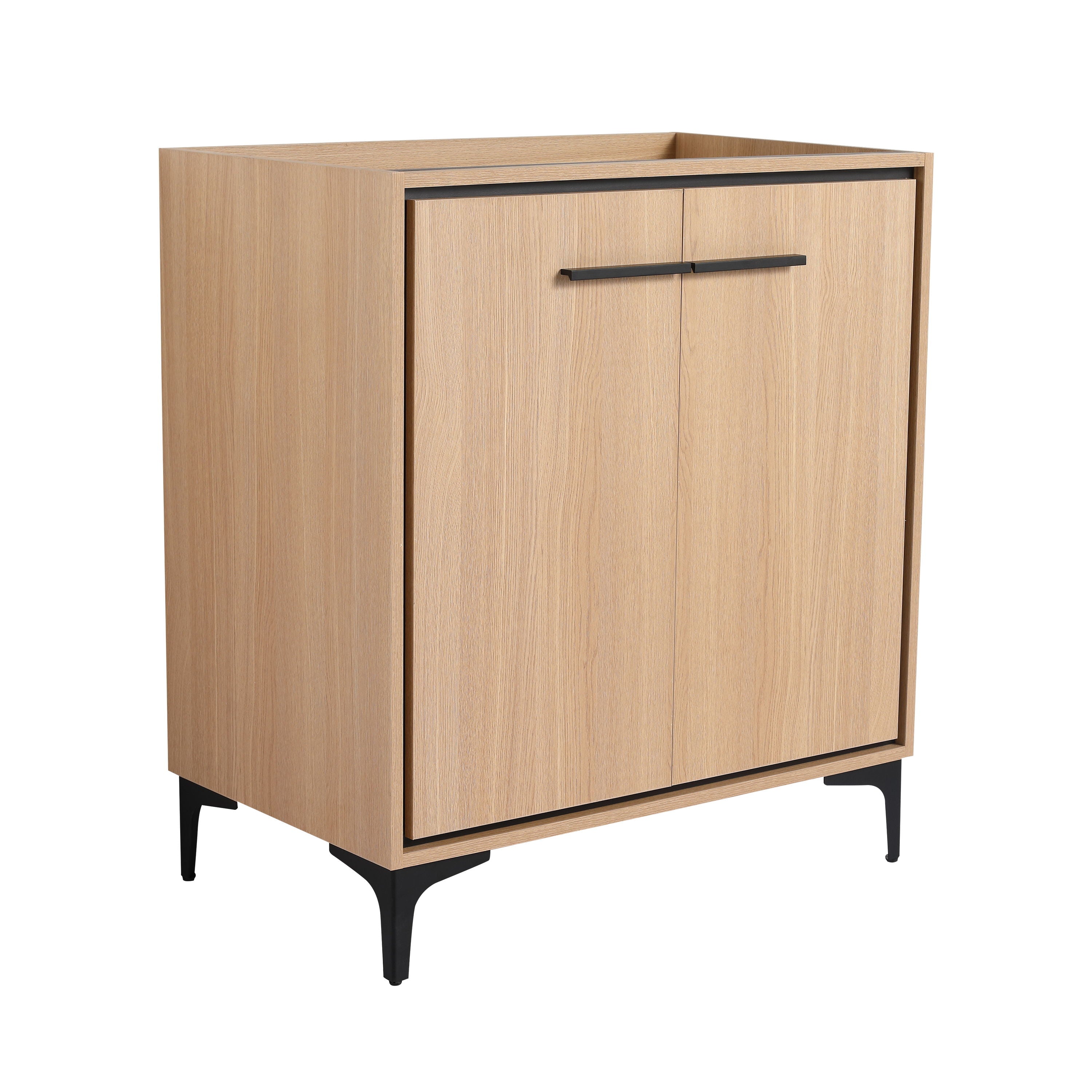 Bathroom Vanity Base With Storage Cabinet, Engineering Wood - Oak