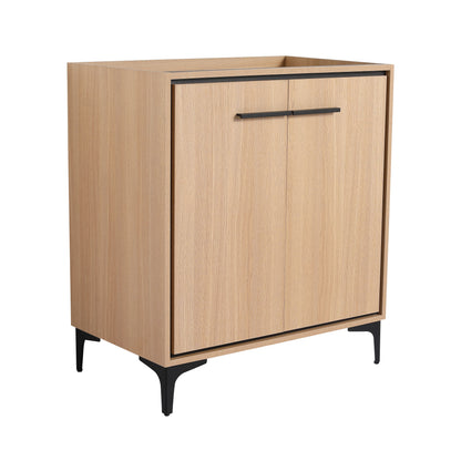 Bathroom Vanity Base With Storage Cabinet, Engineering Wood - Oak