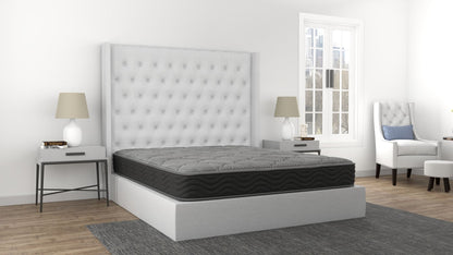 CS Hybrid - 8" Twin Pocket Coil Mattress - Black / Gray