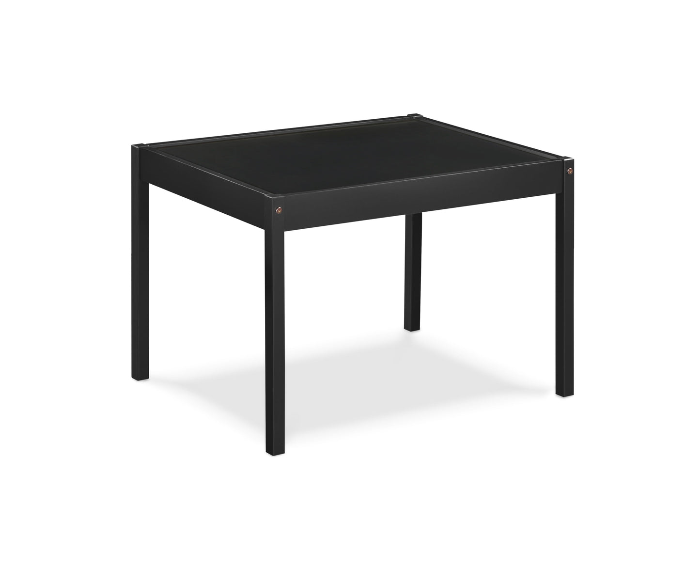 Della - 3-Piece Solid Wood Kids Table & Two Chair Set - Black