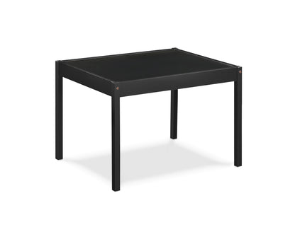 Della - 3-Piece Solid Wood Kids Table & Two Chair Set - Black