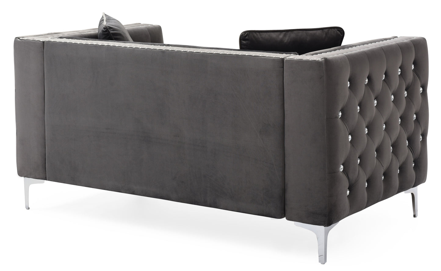 Chic Contemporary Loveseat - Gray