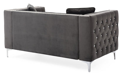 Chic Contemporary Loveseat - Gray