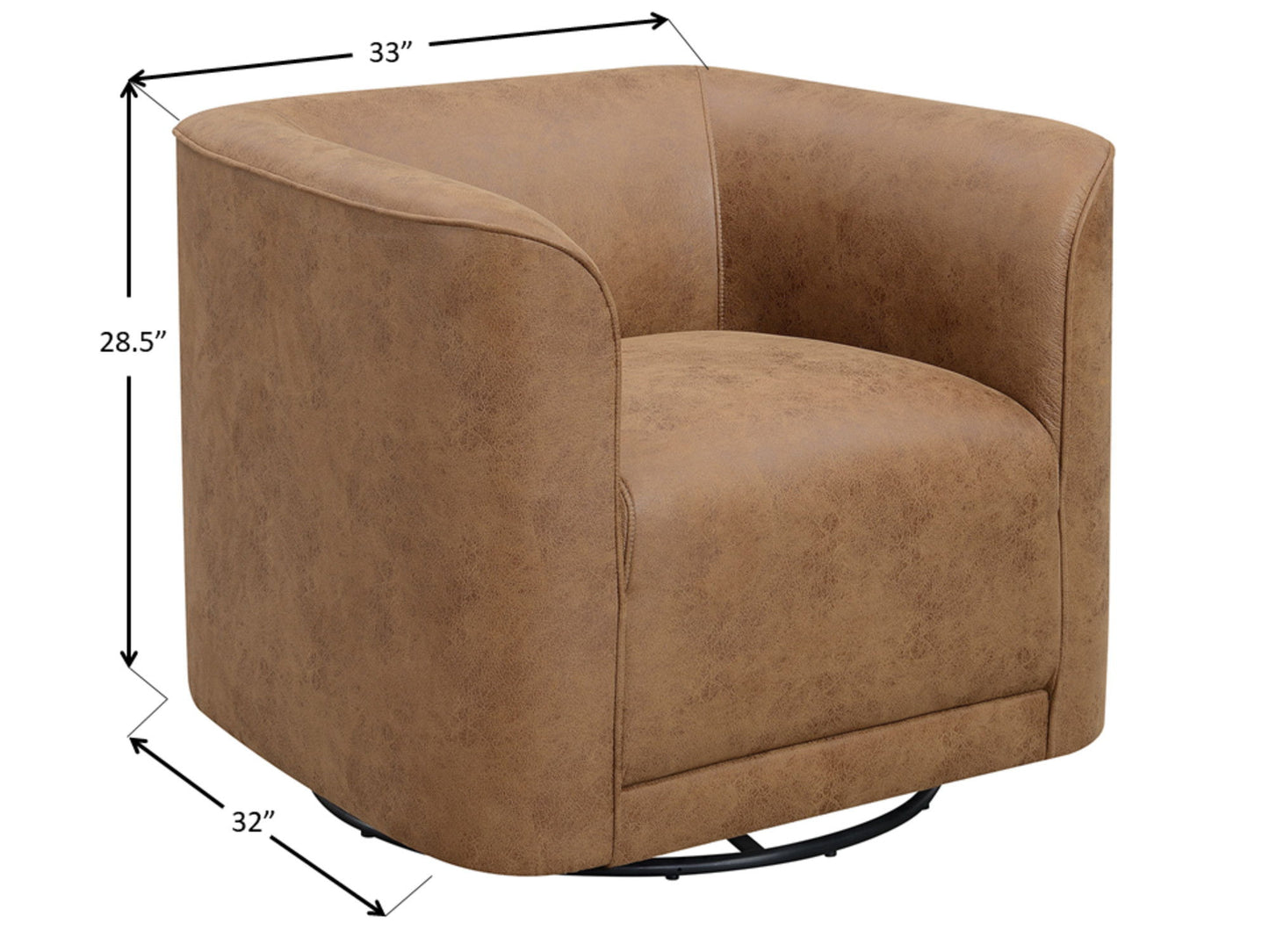 Brella - Swivel Accent Chair - Brown