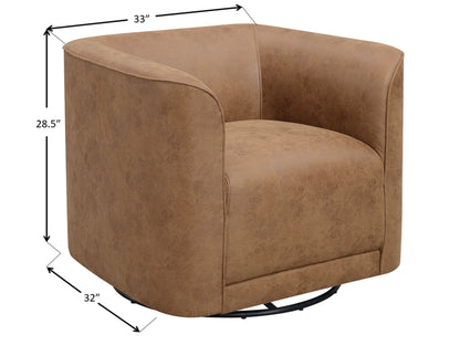 Brella - Swivel Accent Chair - Brown