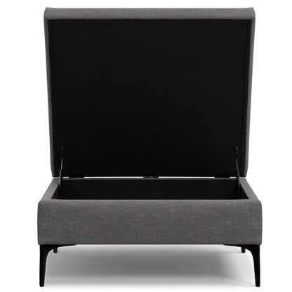 Rebecca - Multifunctional Coffee Table Storage Ottoman With Lift Up Lid - Gray