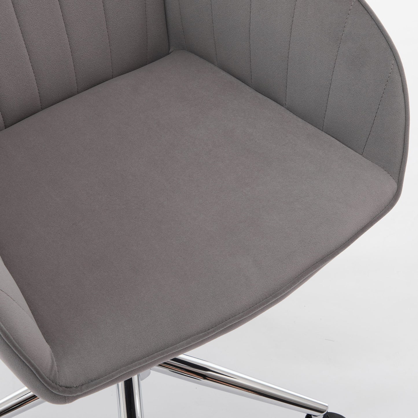 Adjustable Office Chair, Ergonomic Swivel Chair With Comfortable Backrest Seat - Gray
