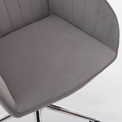 Adjustable Office Chair, Ergonomic Swivel Chair With Comfortable Backrest Seat - Gray