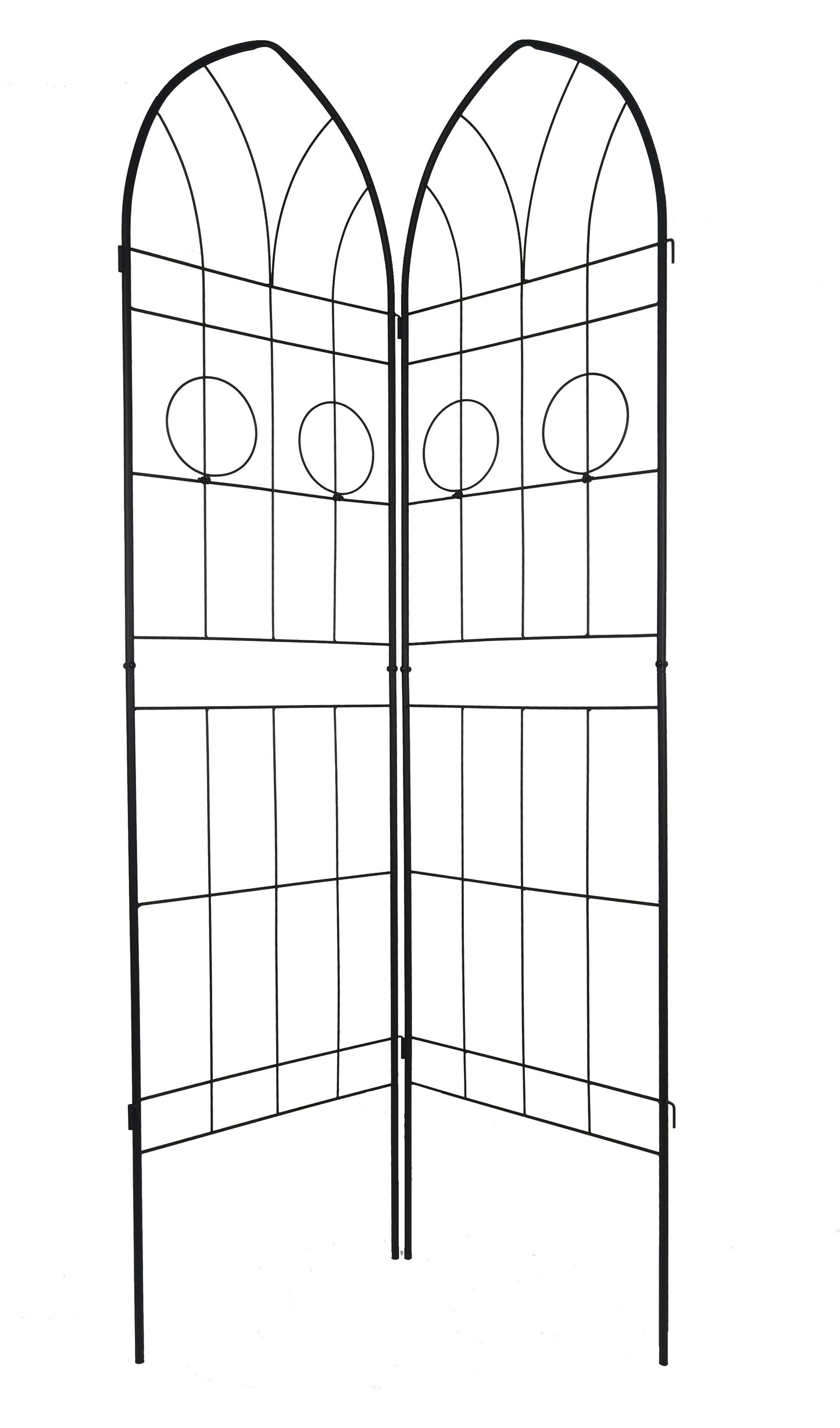 4 Pack Metal Garden Trellis Rustproof Trellis For Climbing Plants Outdoor Flower Support - Black