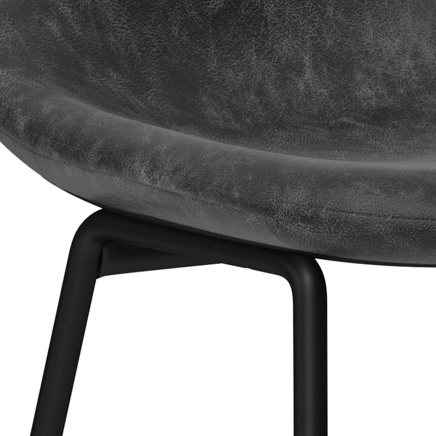 Dafney - Bar Stool (Set of 2) - Distressed Charcoal Gray