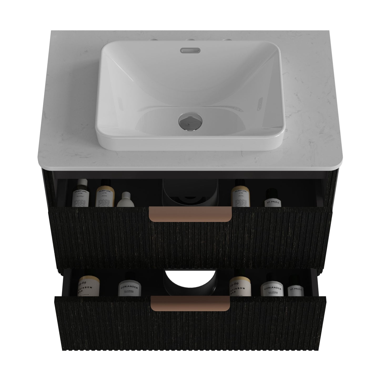 Elena - Modern Bathroom Vanity With Sink Luxury Bathroom Vanity With Ample Storage, 2 Soft Close Drawers, 2 In 1 Floating Or Freestanding Design - Black