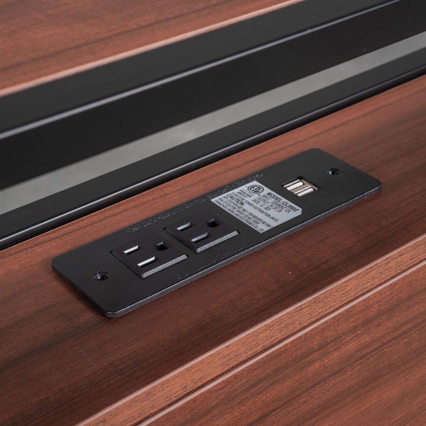 Full Size Platform Bed Frame With Trundle, USB Ports And Slat Support,No Box Spring Needed - Black