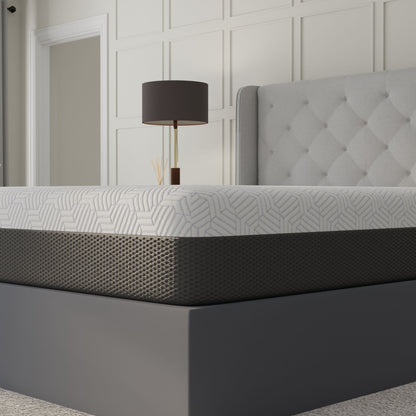 Pur Chill - 12" Full Soft Mattress With Phase Change Cooling Fabric - White / Gray