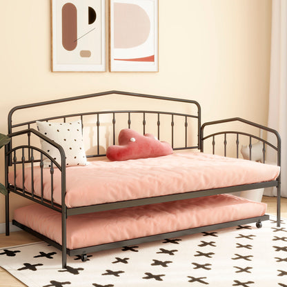Fox - Twin Daybed With Twin Trundle - Black