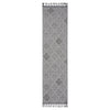 Guros - 2' X 8' Trellis Indoor / Outdoor Area Rug - White / Gray