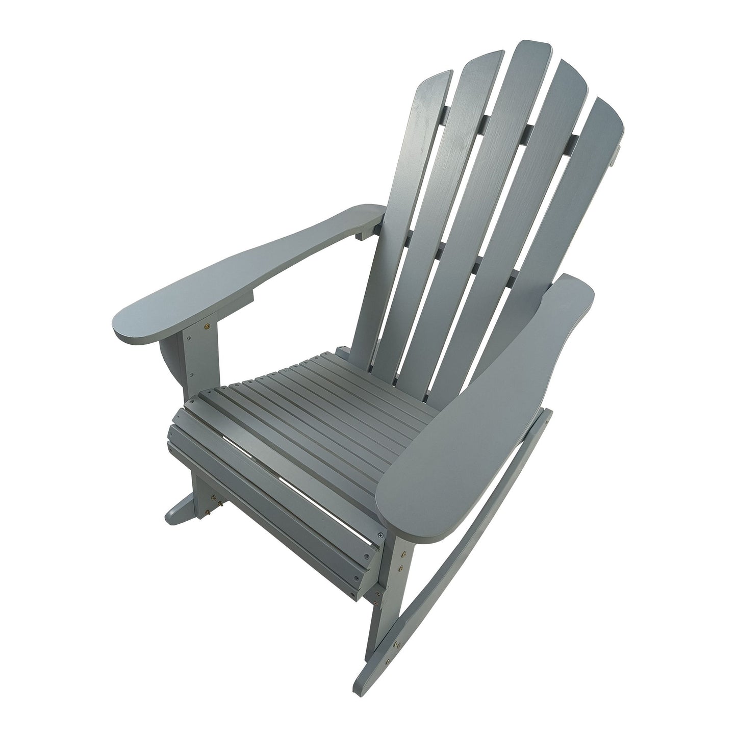 Reclining Outdoor Rocking Adirondack Chair - Walnut
